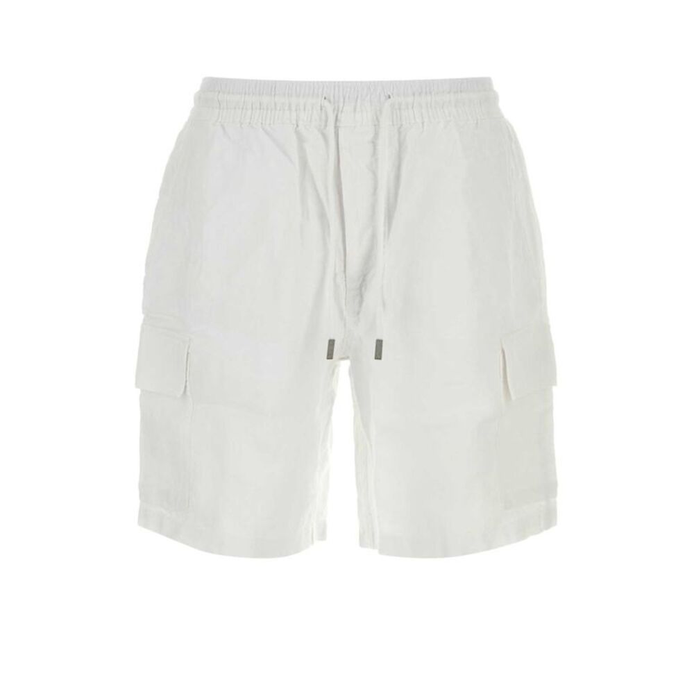 Vilebrequin Men White Linen Baie Bermuda Shorts
